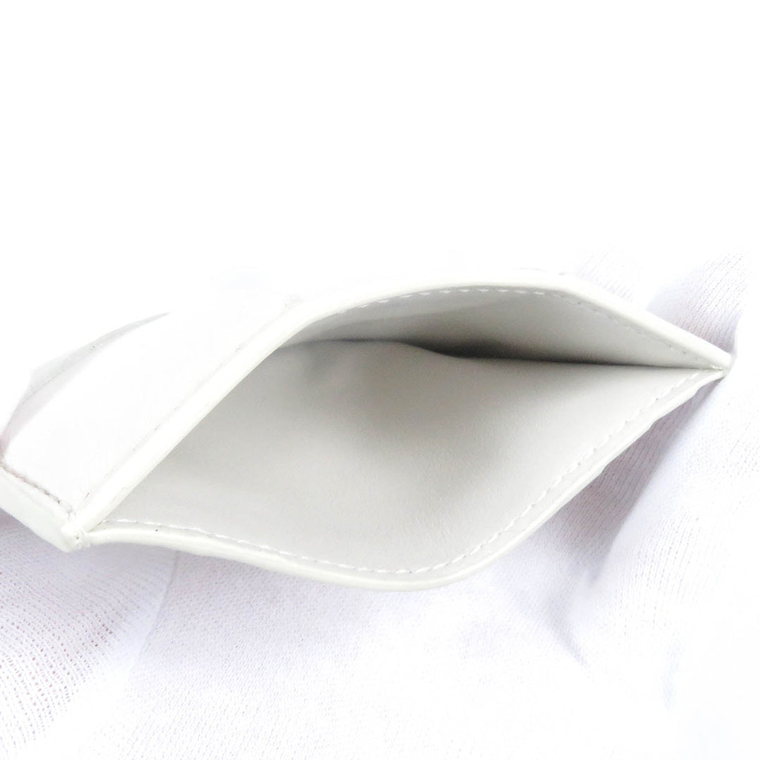 BOTTEGAVENETA Card Case 649597 Main: Leather off white mens Used Authentic