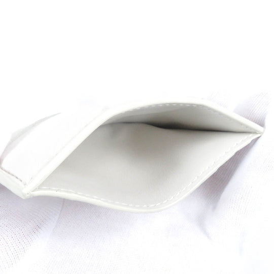 BOTTEGAVENETA Card Case 649597 Main: Leather off white mens Used Authentic