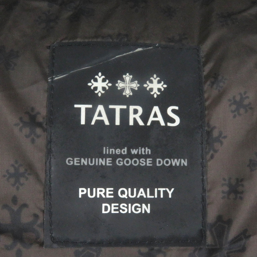 TATRAS Down vest MTA16A4392 Main: 100% nylon, Filling: 90% down, Filling: 10% feather charcoal MUSONE mens Used Authentic