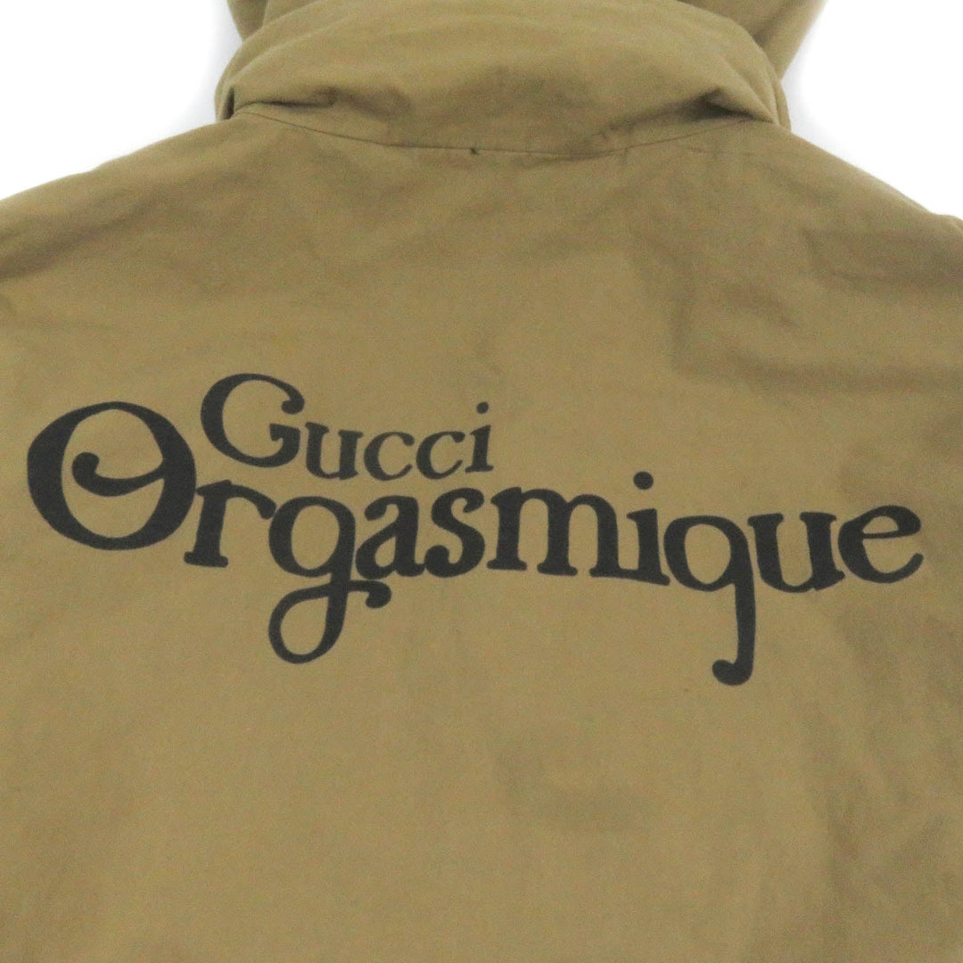 GUCCI Military jacket 609509 Main: 50% cotton, Main: 50% nylon, Part: Cowhide Beige black mens 50 Used Authentic