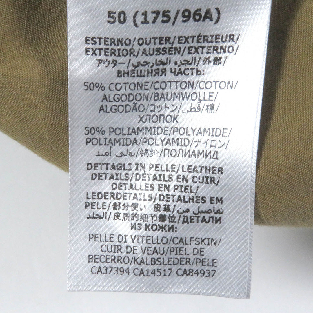 GUCCI Military jacket 609509 Main: 50% cotton, Main: 50% nylon, Part: Cowhide Beige black mens 50 Used Authentic