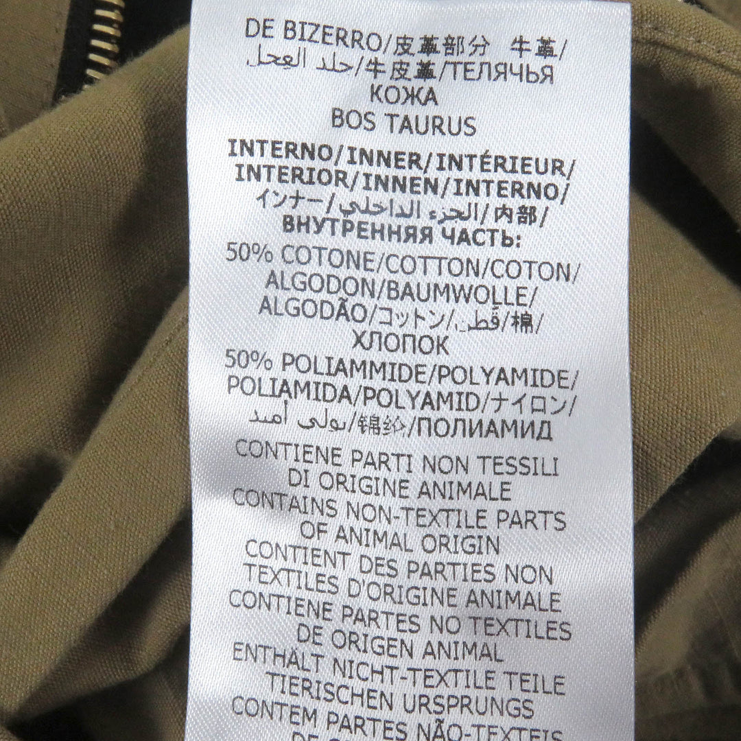 GUCCI Military jacket 609509 Main: 50% cotton, Main: 50% nylon, Part: Cowhide Beige black mens 50 Used Authentic