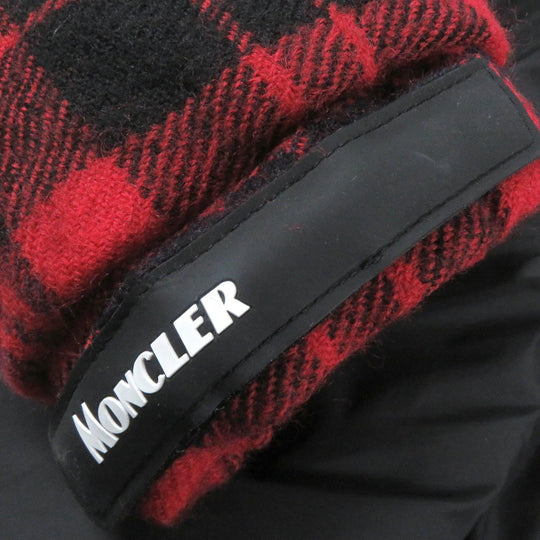 MONCLER Down jacket Outer: 100% wool, Lining: 100% nylon, Filling: 90% down, Filling: 10% feather Red black DANUBE GIUBBOTTO mens Zero size Used Authentic