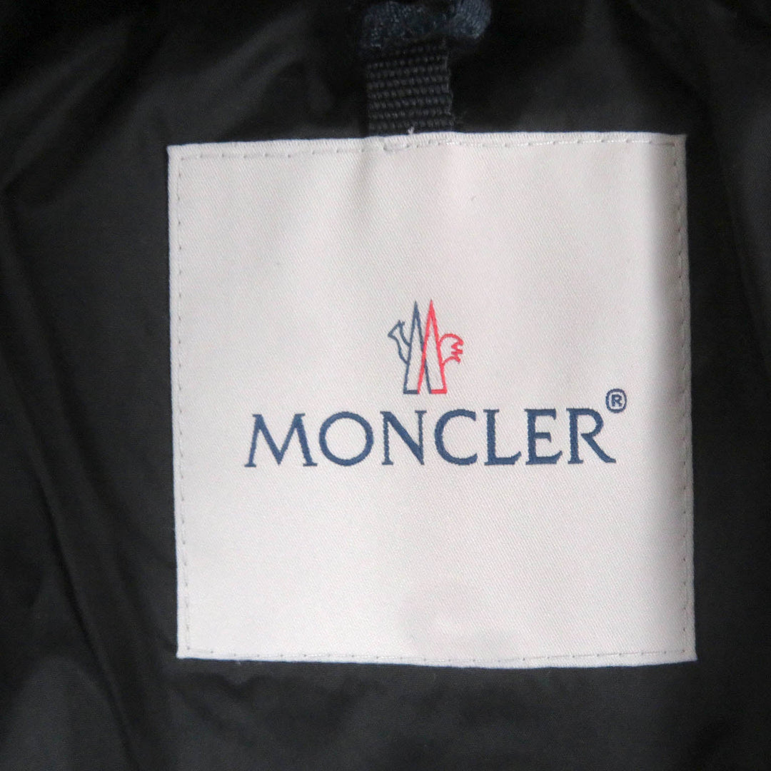 MONCLER Down jacket Outer: 100% wool, Lining: 100% nylon, Filling: 90% down, Filling: 10% feather Red black DANUBE GIUBBOTTO mens Zero size Used Authentic
