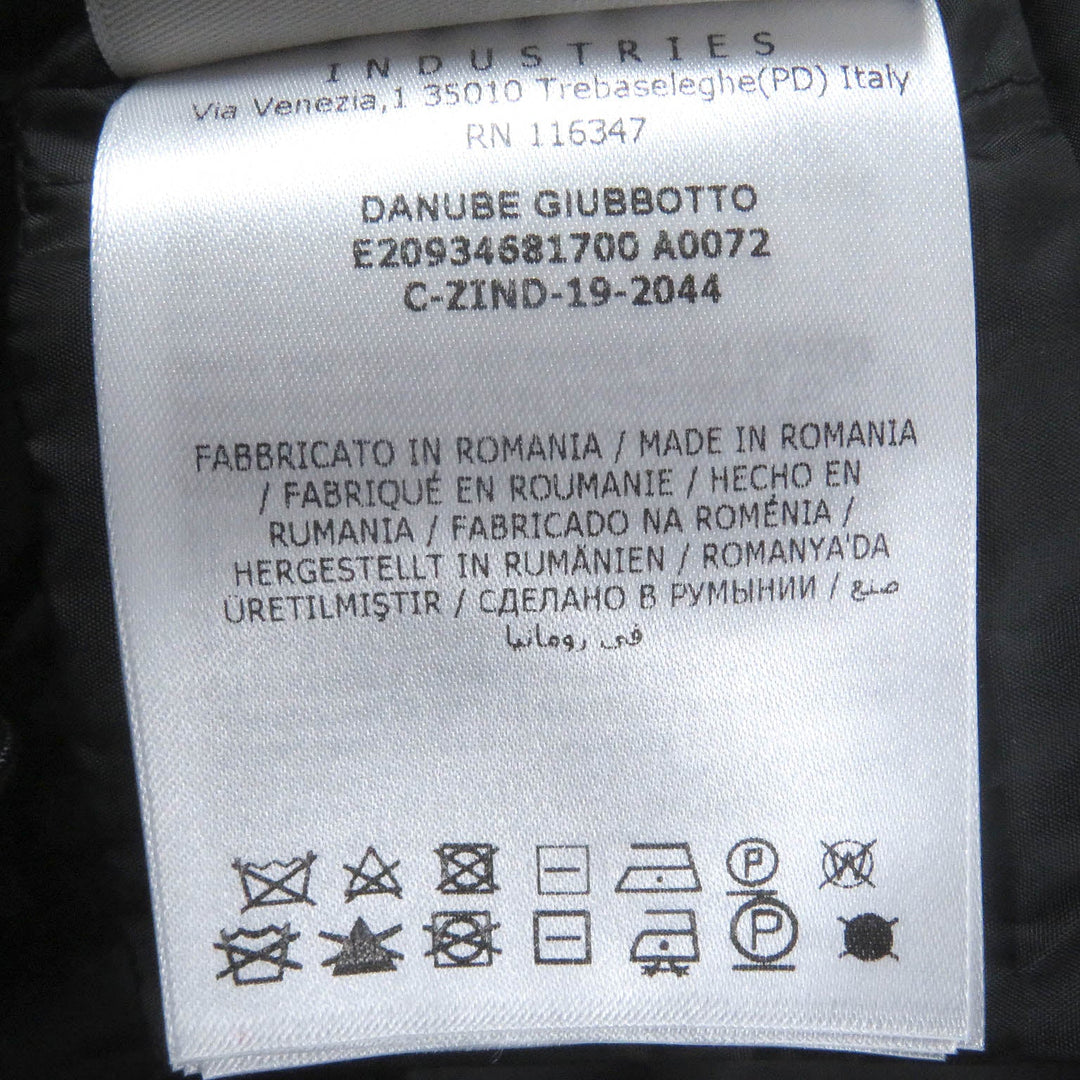 MONCLER Down jacket Outer: 100% wool, Lining: 100% nylon, Filling: 90% down, Filling: 10% feather Red black DANUBE GIUBBOTTO mens Zero size Used Authentic