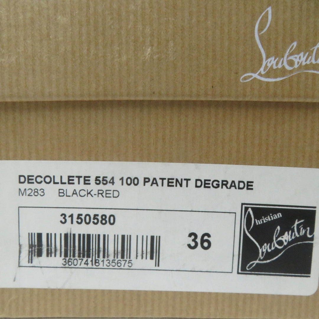Christian Louboutin pumps Patent leather Black red DECOLLETE 554 100 36