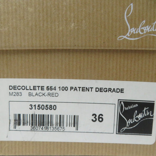 Christian Louboutin pumps Patent leather Black red DECOLLETE 554 100 36