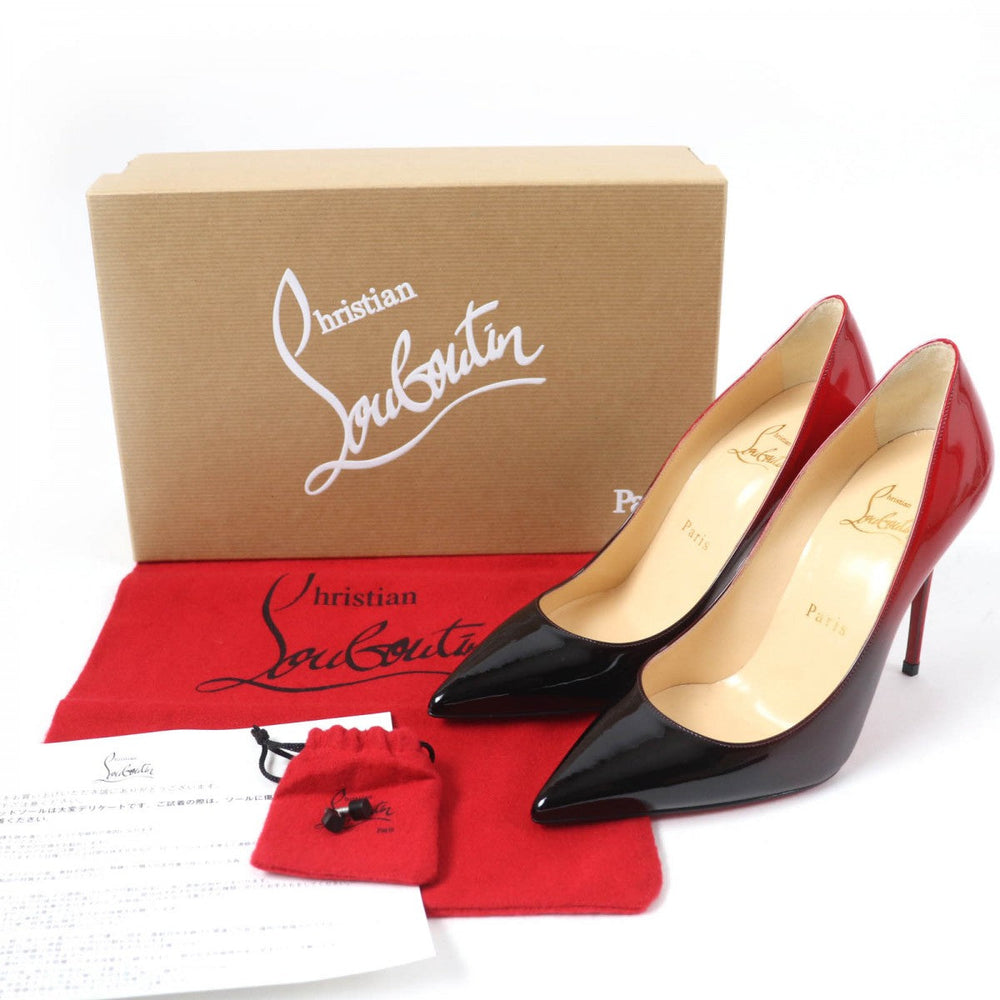 Christian Louboutin pumps Patent leather Black red DECOLLETE 554 100 36
