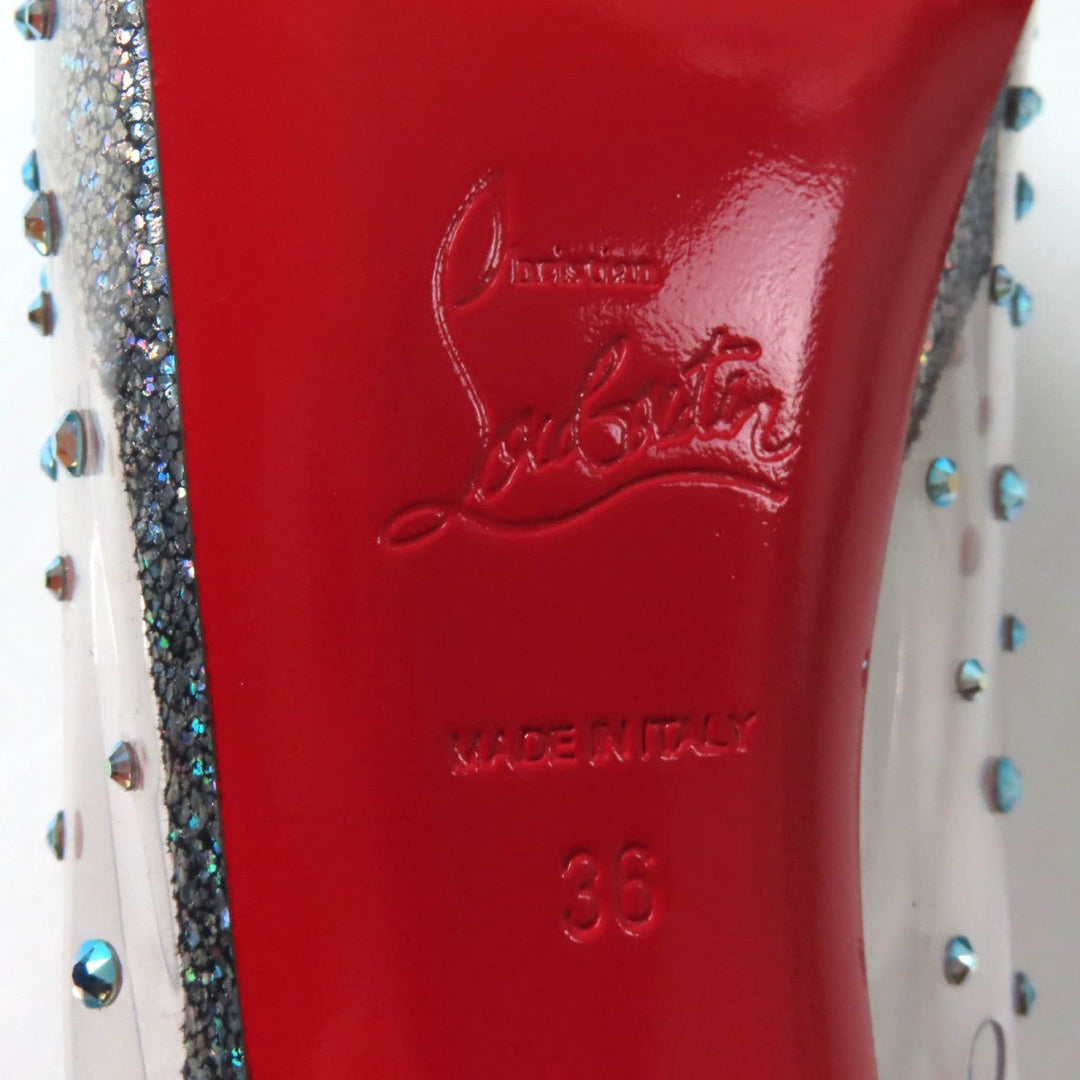 Christian Louboutin pumps ー Silvertype VERY STRASS 36