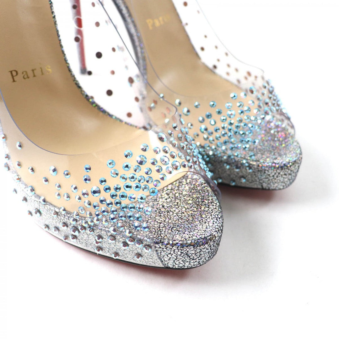 Christian Louboutin pumps ー Silvertype VERY STRASS 36