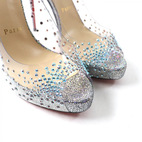 Christian Louboutin pumps ー Silvertype VERY STRASS 36