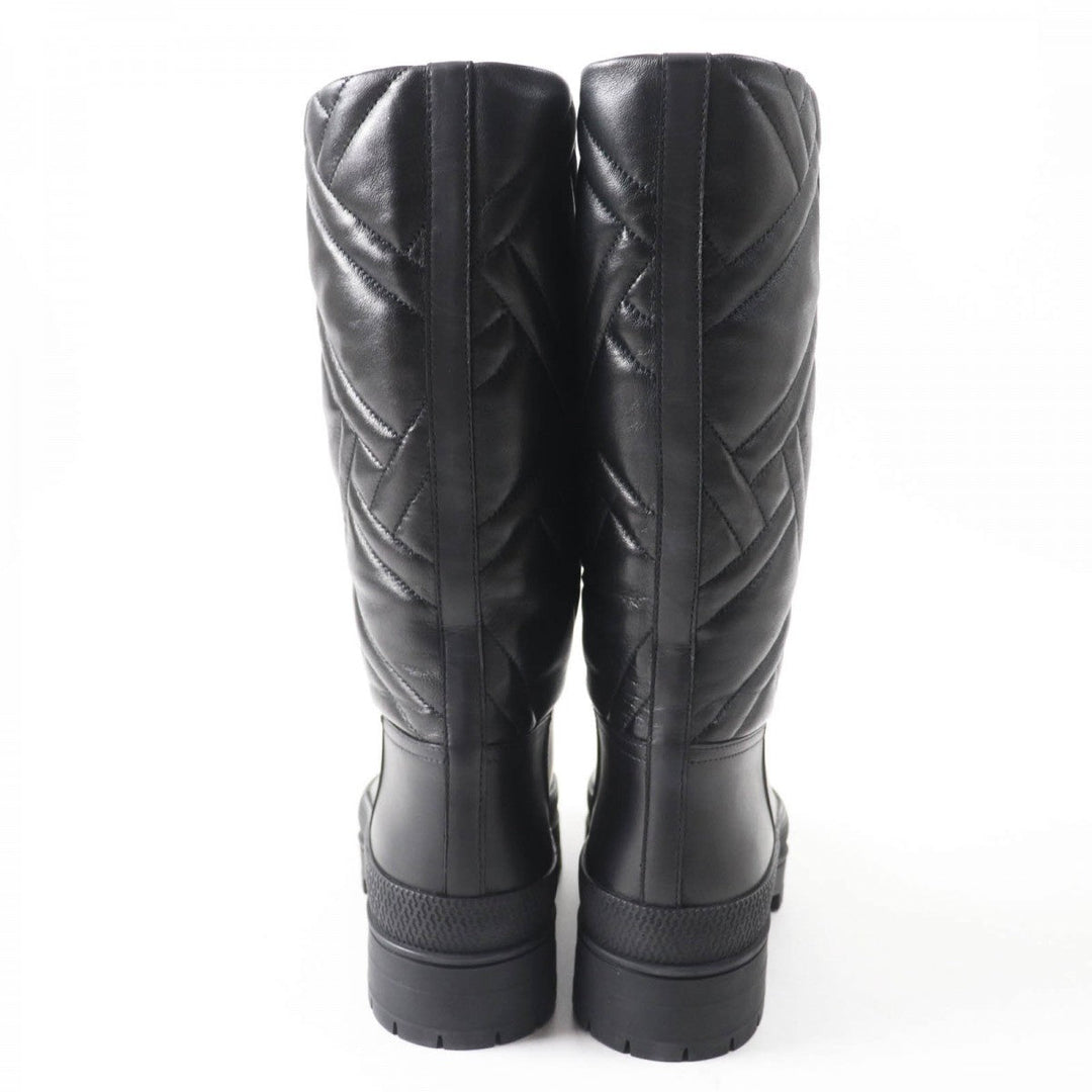 HERMES boots 222048 Main: Leather black Fuji Women 36.5 Used Authentic