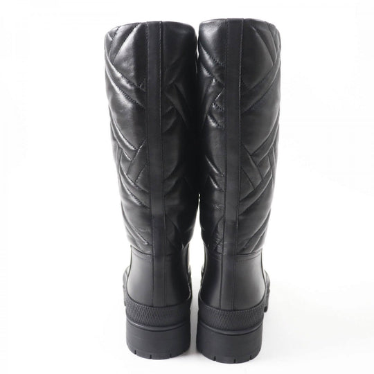 HERMES boots 222048 Main: Leather black Fuji Women 36.5 Used Authentic