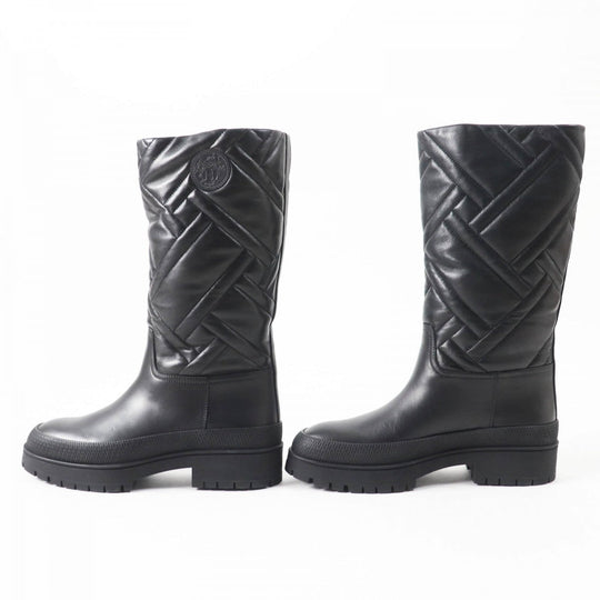 HERMES boots 222048 Main: Leather black Fuji Women 36.5 Used Authentic