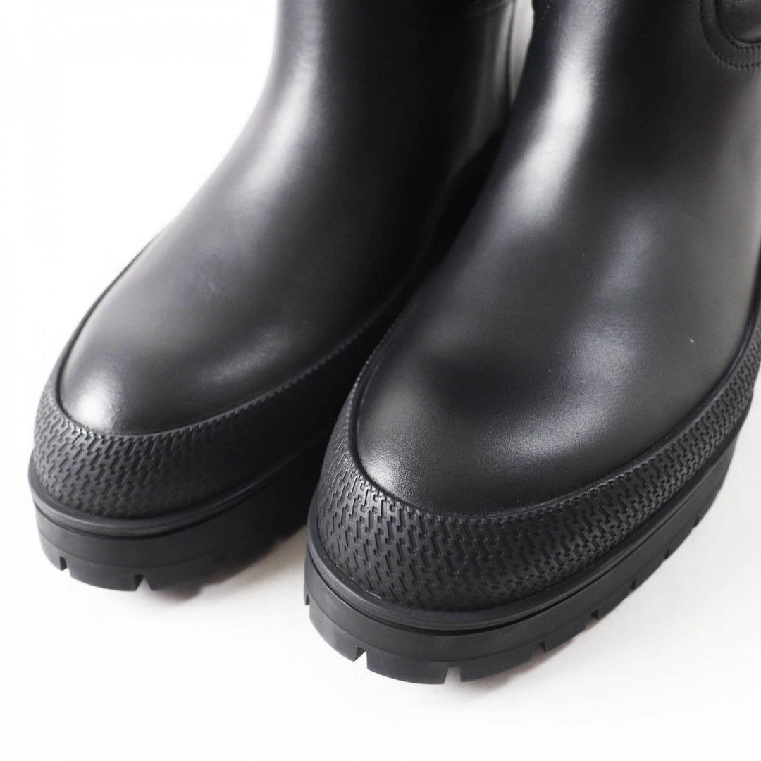 HERMES boots 222048 Main: Leather black Fuji Women 36.5 Used Authentic