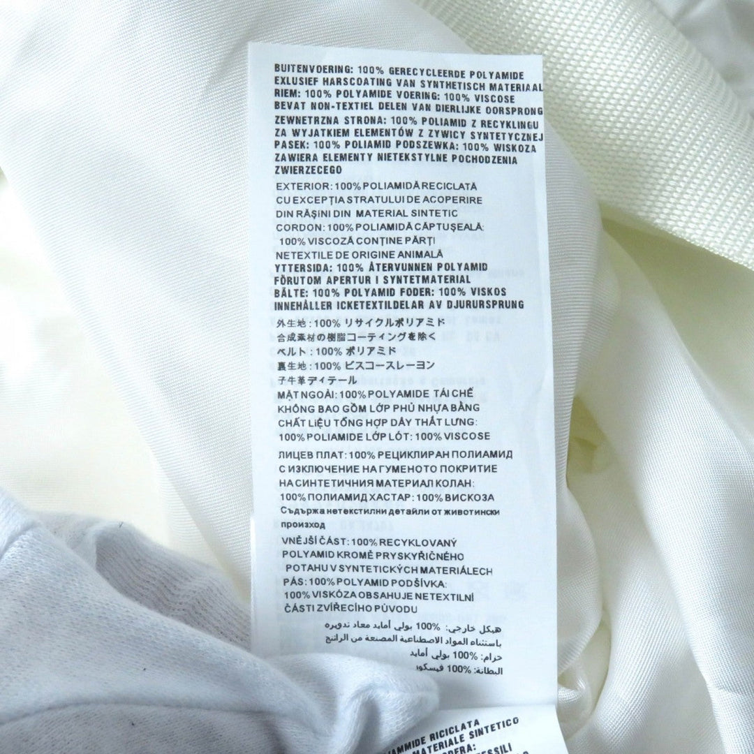 PRADA Blouson 291943 Outer: Recycled polyamide, Part: Polyamide (nylon), Lining: Viscose (rayon), Part: Leather off white Women 36 Used Authentic