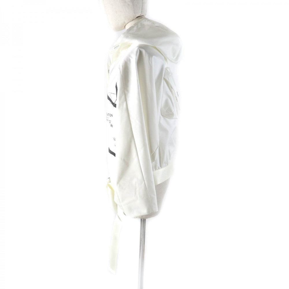 PRADA Blouson 291943 Outer: Recycled polyamide, Part: Polyamide (nylon), Lining: Viscose (rayon), Part: Leather off white Women 36 Used Authentic