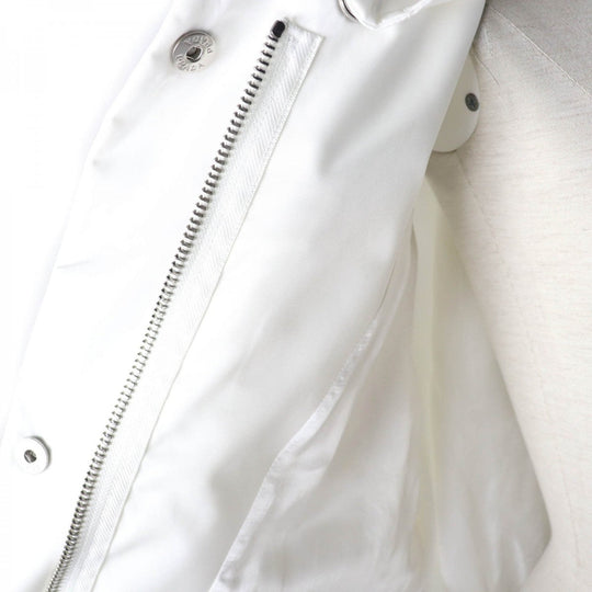 PRADA Blouson 291943 Outer: Recycled polyamide, Part: Polyamide (nylon), Lining: Viscose (rayon), Part: Leather off white Women 36 Used Authentic