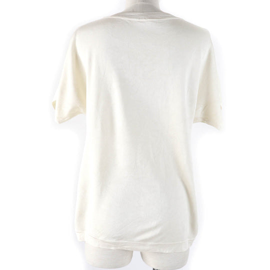HERMES Short sleeve knit 2E2826DS Main: 100% silk, Main: 100% polyester Ivory Women 34 Used Authentic