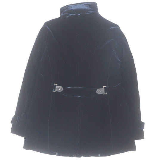 GIORGIO ARMANI coat Outer: 66% rayon, Outer: 32% cupra, Outer: 2% elastane (polyurethane), Lining: 60% acetate, Lining: 40% rayon Dark navy mens 54 Used Authentic