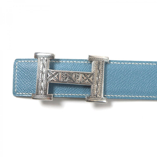 HERMES belt Main: Leather Light blue green mens Used Authentic
