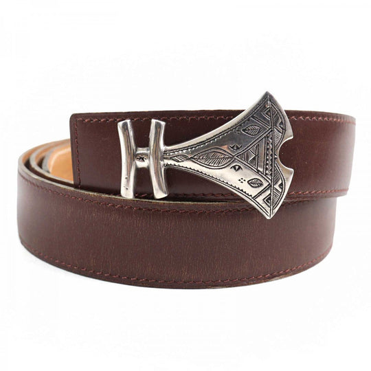 HERMES belt Main: Leather Brown mens Used Authentic
