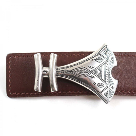 HERMES belt Main: Leather Brown mens Used Authentic