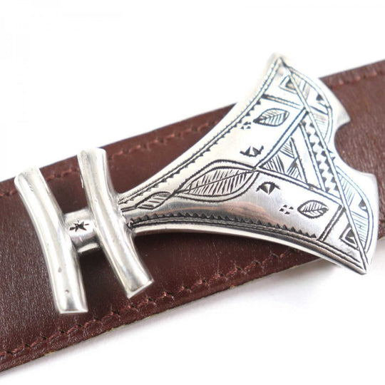 HERMES belt Main: Leather Brown mens Used Authentic