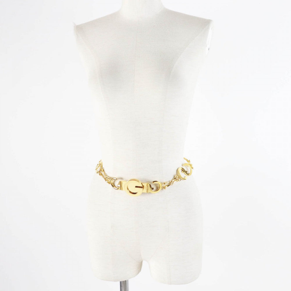 GUCCI belt metal gold Vintage GG Chain belt