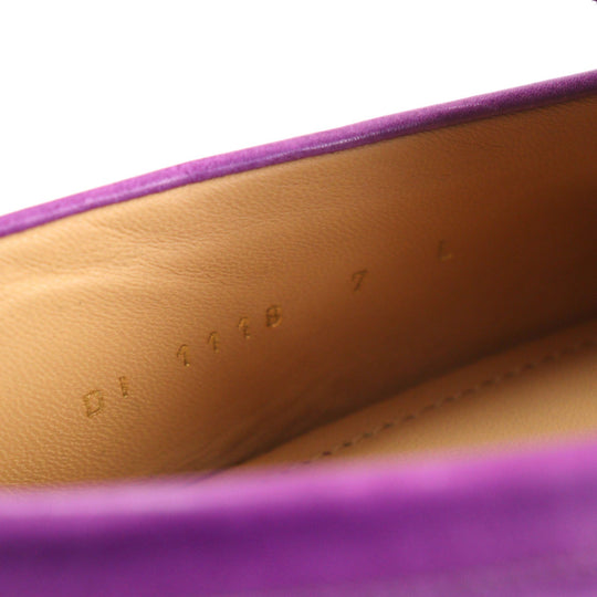 LOUIS VUITTON loafers Main: Suede leather purple mens 7 Used Authentic