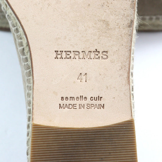 HERMES Slip-on 231003ZH Chevre Veroa Beige Sable Trip 41