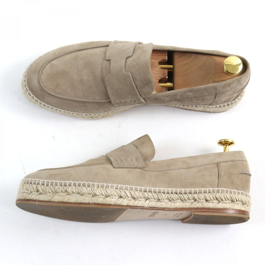 HERMES Slip-on 231003ZH Chevre Veroa Beige Sable Trip 41