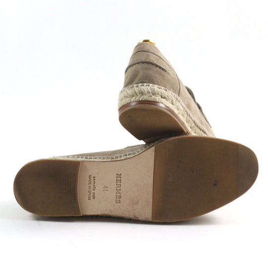 HERMES Slip-on 231003ZH Chevre Veroa Beige Sable Trip 41