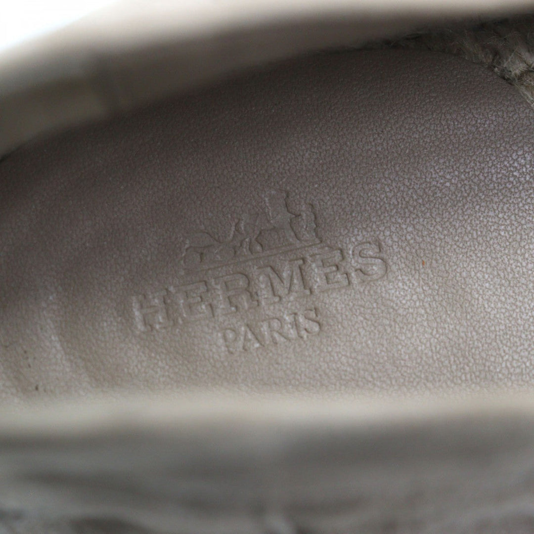 HERMES Slip-on 231003ZH Chevre Veroa Beige Sable Trip 41