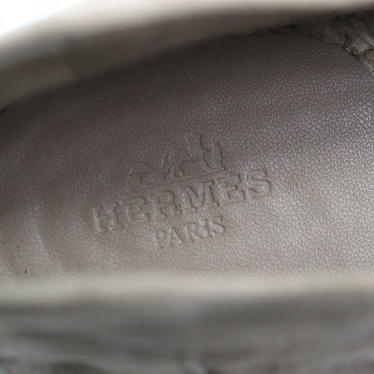 HERMES Slip-on 231003ZH Chevre Veroa Beige Sable Trip 41