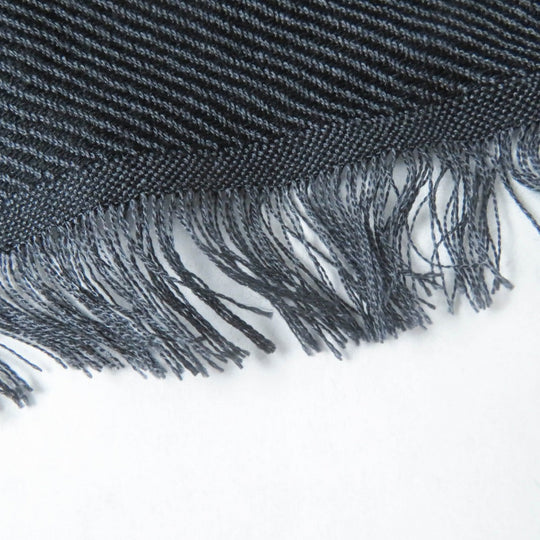 GUCCI scarf 355468 Main: 65% silk, Main: 35% wool, Leather part: fox black Women Used Authentic