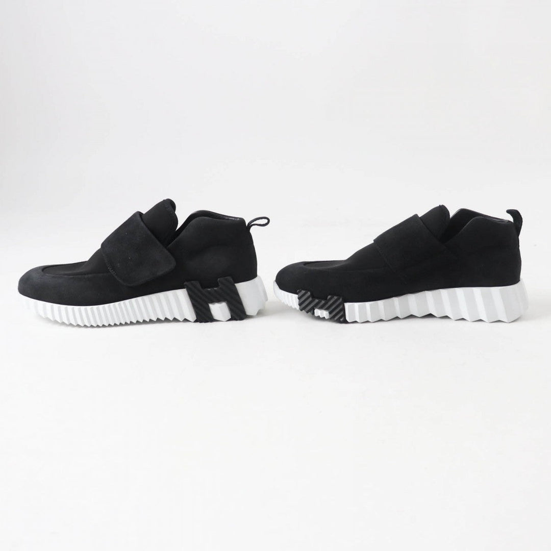 HERMES sneakers 232101Z Chevre Veroa Black White H 36.5