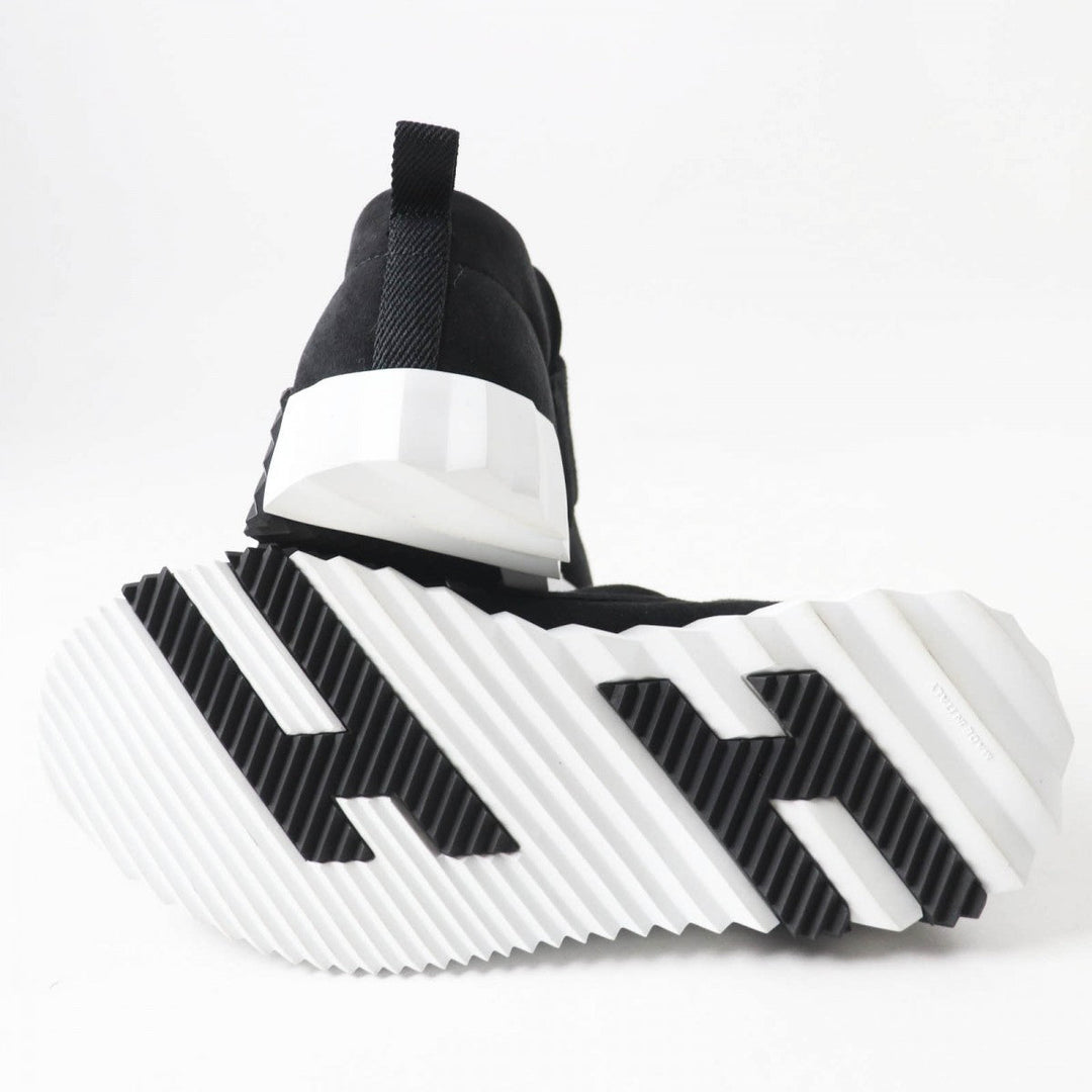 HERMES sneakers 232101Z Chevre Veroa Black White H 36.5