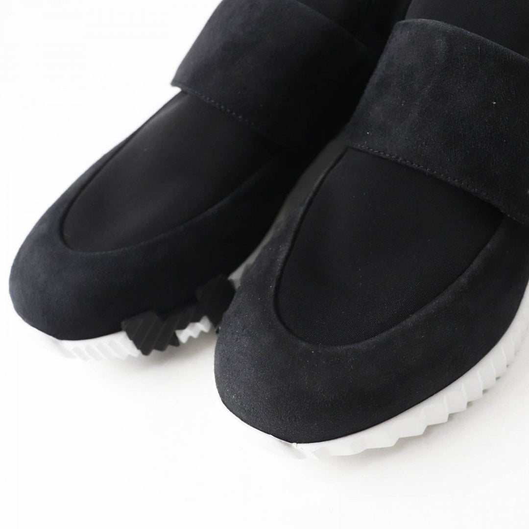 HERMES sneakers 232101Z Chevre Veroa Black White H 36.5