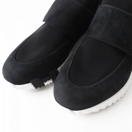 HERMES sneakers 232101Z Chevre Veroa Black White H 36.5