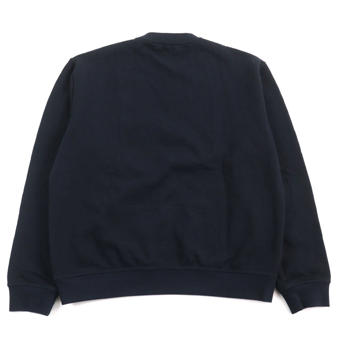 HERMES sweat Main: 100% cotton, part: 80% nylon, part: 20% polyurethane, part: 90% cotton, part: 10% polyurethane Navy mens XL Used Authentic