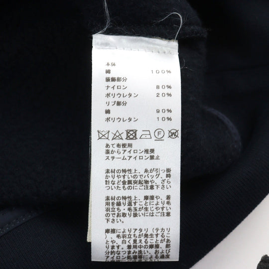 HERMES sweat Main: 100% cotton, part: 80% nylon, part: 20% polyurethane, part: 90% cotton, part: 10% polyurethane Navy mens XL Used Authentic