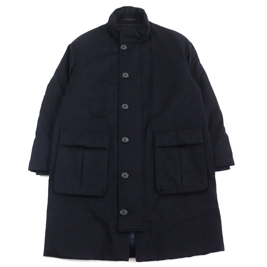 GIORGIO ARMANI coat 0WGOL059 Outer: 100% cashmere, Part: 100% polyurethane, Lining: 100% polyamide (nylon), Part: 62% virgin wool, Part: 10% polyamide (nylon) Navy mens 50R Used Authentic