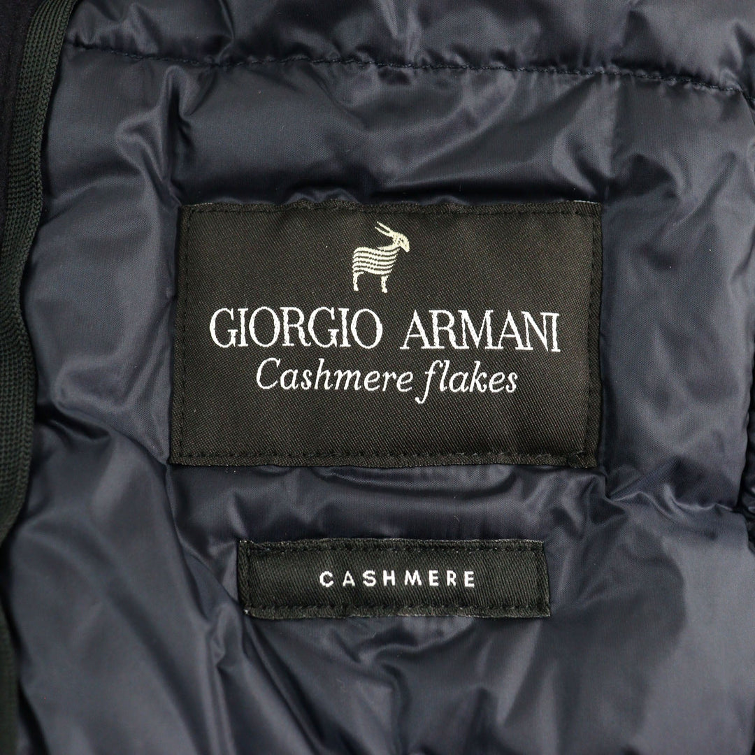 GIORGIO ARMANI coat 0WGOL059 Outer: 100% cashmere, Part: 100% polyurethane, Lining: 100% polyamide (nylon), Part: 62% virgin wool, Part: 10% polyamide (nylon) Navy mens 50R Used Authentic