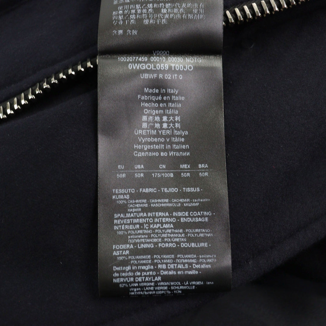 GIORGIO ARMANI coat 0WGOL059 Outer: 100% cashmere, Part: 100% polyurethane, Lining: 100% polyamide (nylon), Part: 62% virgin wool, Part: 10% polyamide (nylon) Navy mens 50R Used Authentic