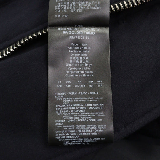 GIORGIO ARMANI coat 0WGOL059 Outer: 100% cashmere, Part: 100% polyurethane, Lining: 100% polyamide (nylon), Part: 62% virgin wool, Part: 10% polyamide (nylon) Navy mens 50R Used Authentic