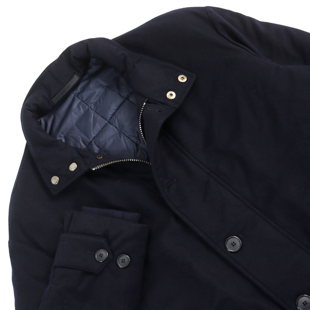 GIORGIO ARMANI coat 0WGOL059 Outer: 100% cashmere, Part: 100% polyurethane, Lining: 100% polyamide (nylon), Part: 62% virgin wool, Part: 10% polyamide (nylon) Navy mens 50R Used Authentic