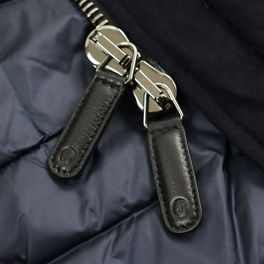 GIORGIO ARMANI coat 0WGOL059 Outer: 100% cashmere, Part: 100% polyurethane, Lining: 100% polyamide (nylon), Part: 62% virgin wool, Part: 10% polyamide (nylon) Navy mens 50R Used Authentic