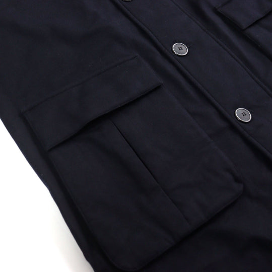 GIORGIO ARMANI coat 0WGOL059 Outer: 100% cashmere, Part: 100% polyurethane, Lining: 100% polyamide (nylon), Part: 62% virgin wool, Part: 10% polyamide (nylon) Navy mens 50R Used Authentic