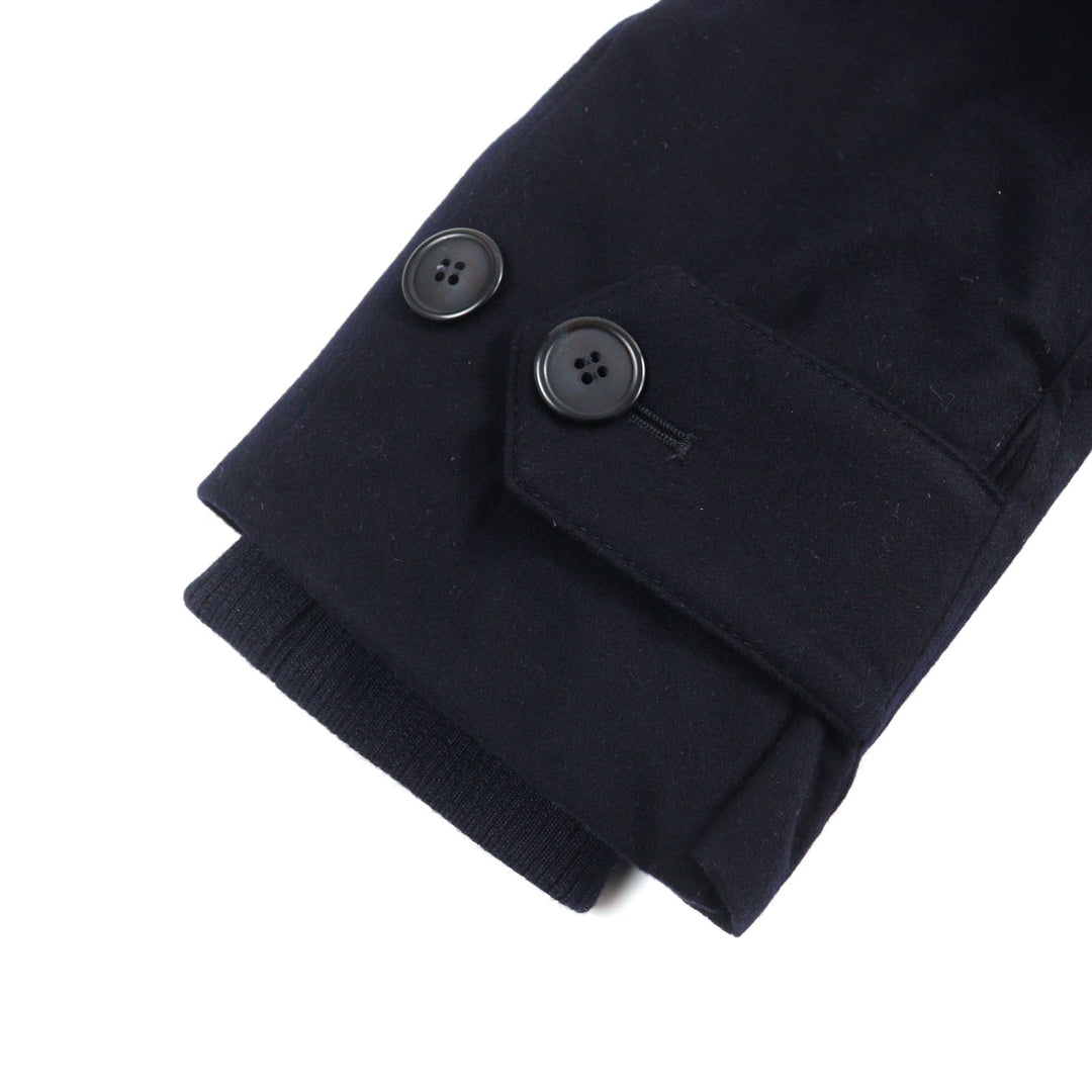 GIORGIO ARMANI coat 0WGOL059 Outer: 100% cashmere, Part: 100% polyurethane, Lining: 100% polyamide (nylon), Part: 62% virgin wool, Part: 10% polyamide (nylon) Navy mens 50R Used Authentic